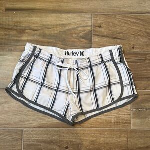 Hurley Athletic White and Black Shorts